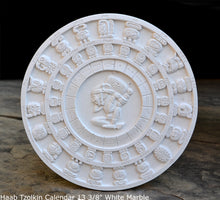 Load image into Gallery viewer, History MAYAN AZTEC Haab Tzolkin CALENDAR Sculptural wall relief plaque 10 3/8" Museum Quality Neo-Mfg n6