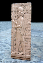 Load image into Gallery viewer, Assyrian Guard of the Kings Median archer Persian Persepolis art Wall Sculpture 12" www.Neo-Mfg.com e16