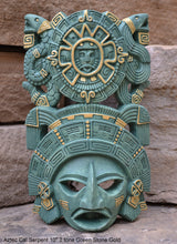 Load image into Gallery viewer, History Aztec Maya Artifact mask Sun Stone & Serpents Sculpture Statue 10" Tall www.Neo-Mfg.com