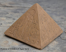 Load image into Gallery viewer, Egyptian Pyramid of 4 Gods 4.5" Tall sculpture www.Neo-Mfg.com home decor art