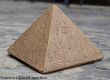 Load image into Gallery viewer, Egyptian Pyramid of 4 Gods 4.5" Tall sculpture www.Neo-Mfg.com home decor art