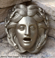 Load image into Gallery viewer, Medusa Mask Greece museum sculpture Artifact bust plaque www.Neo-Mfg.com 12"