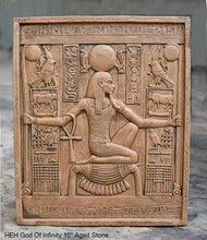 Load image into Gallery viewer, Egyptian HEH God Of Infinity Tutankhamen Fragment Plaque Wall Frieze 10" tall www.NEO-MFG.com d10