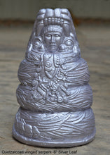 Load image into Gallery viewer, Aztec Mayan Quetzalcoatl winged serpent statue sculpture Artifact Carved Sculpture Statue 8" www.Neo-Mfg.com Museum reproduction