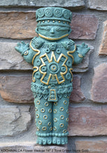 Load image into Gallery viewer, Aztec Mayan XOCHIMALCA Flower Weaver statue sculpture Artifact Carved Sculpture Statue 14" www.Neo-Mfg.com wall plaque relief