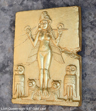 Load image into Gallery viewer, Babylonian Burney Relief Queen of Night GODDESS ISHTAR Mesopotamia Sculptural wall relief carving plaque www.Neo-Mfg.com 9.5" Museum m16