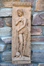 Load image into Gallery viewer, Roman Greek Carved nymph Fountain of Innocents Danaides of Argos Dress Figure Sculptural Wall frieze plaque relief www.Neo-Mfg.com 22"