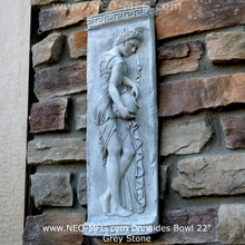 Load image into Gallery viewer, Roman Greek Carved nymph Fountain of Innocents Danaides of Argos Bowl Figure Sculptural Wall frieze plaque relief www.Neo-Mfg.com 22"