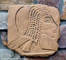 Load image into Gallery viewer, History Egyptian Portrait of Nefertiti sculpture plaque relief 9.5" www.Neo-Mfg.com Museum Replica m2