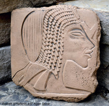 Load image into Gallery viewer, History Egyptian Portrait of Nefertiti sculpture plaque relief 9.5" www.Neo-Mfg.com Museum Replica m2