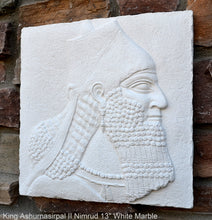 Load image into Gallery viewer, King Ashurnasirpal II Nimrud bust cameo Fragment Sculptural wall relief plaque www.Neo-Mfg.com 13"