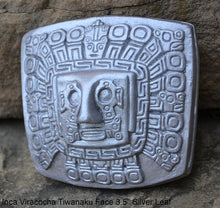 Load image into Gallery viewer, Inca Viracocha Tiwanaku Face Gateway sun Sculptural wall relief plaque 3.5&quot; www.Neo-Mfg.com home decor
