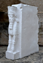 Load image into Gallery viewer, Historical Assyrian Lamassu Persian winged bull Guardian of Persepolis relief sculpture ancient replica Sculpture www.Neo-Mfg.com 9"