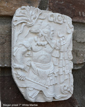 Load image into Gallery viewer, Aztec Maya Mesoamerica Priest plaque wall Sculpture relief www.Neo-Mfg.com 7" k24