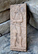 Load image into Gallery viewer, Assyrian Lachishitic archer Soldier Persian Persepolis Relief art Wall Sculpture 12" www.Neo-Mfg.com e14