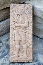 Load image into Gallery viewer, Assyrian Lachishitic archer Soldier Persian Persepolis Relief art Wall Sculpture 12" www.Neo-Mfg.com e14