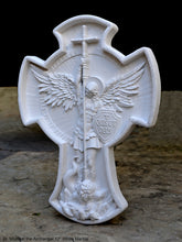 Load image into Gallery viewer, Historical religious Mythological St. Michael the Archangel wall angel 12" sculpture plaque Sculpture www.Neo-mfg.com a6