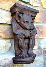 Load image into Gallery viewer, Gargoyle Irving NYC wall Shelf corbel Grotesque goblin sculpture www.NEO-MFG.com 14" Medieval