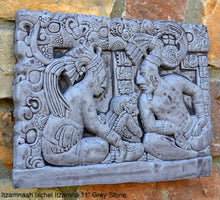 Load image into Gallery viewer, Aztec Mayan Itzamnaah Ixchel Itzamná sculpture Artifact Carved Sculpture Statue 11&quot; www.Neo-Mfg.com wall plaque relief m6
