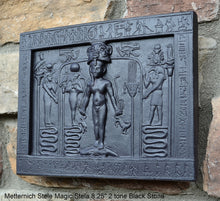 Load image into Gallery viewer, History Egyptian Metternich Stele Magic Stela Sculptural wall relief www.Neo-Mfg.com 8.25" g11