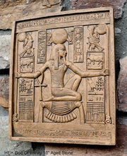 Load image into Gallery viewer, Egyptian HEH God Of Infinity Tutankhamen Fragment Plaque Wall Frieze 10" tall www.NEO-MFG.com d10