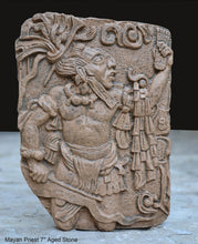 Load image into Gallery viewer, Aztec Maya Mesoamerica Priest plaque wall Sculpture relief www.Neo-Mfg.com 7" k24