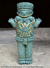 Load image into Gallery viewer, Aztec Mayan XOCHIMALCA Flower Weaver statue sculpture Artifact Carved Sculpture Statue 14" www.Neo-Mfg.com wall plaque relief