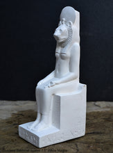 Load image into Gallery viewer, History Egyptian Goddess Sekhmet seated Sculpture Statue 7.5" www.Neo-Mfg.com Museum Replica