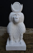 Load image into Gallery viewer, Egyptian Thoth Baboon seated w/ Lunar Disc Sculpture Statue 7.5&quot; www.Neo-Mfg.com Museum Replica

