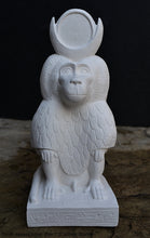 Load image into Gallery viewer, Egyptian Thoth Baboon seated w/ Lunar Disc Sculpture Statue 7.5" www.Neo-Mfg.com Museum Replica