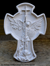 Load image into Gallery viewer, Historical religious Mythological St. Michael the Archangel wall angel 12" sculpture plaque Sculpture www.Neo-mfg.com a6