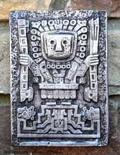 Load image into Gallery viewer, Inca Viracocha Tiwanaku Gateway sun Sculptural wall relief plaque 6" www.Neo-Mfg.com home decor k16