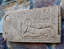 Load image into Gallery viewer, Egyptian Akhenaten as a Sphinx artifact Carved Sculpture Statue 11" ww.Neo-Mfg.com Museum reproduction e2