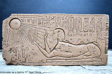 Load image into Gallery viewer, Egyptian Akhenaten as a Sphinx artifact Carved Sculpture Statue 11" ww.Neo-Mfg.com Museum reproduction e2