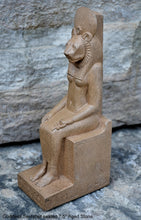 Load image into Gallery viewer, History Egyptian Goddess Sekhmet seated Sculpture Statue 7.5" www.Neo-Mfg.com Museum Replica