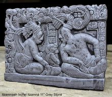 Load image into Gallery viewer, Aztec Mayan Itzamnaah Ixchel Itzamná sculpture Artifact Carved Sculpture Statue 11" www.Neo-Mfg.com wall plaque relief m6