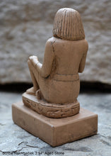 Load image into Gallery viewer, Egyptian Scribe Nakhtsebek seated sitting statue Sculpture 3.34" www.Neo-Mfg.com museum reproduction