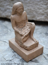 Load image into Gallery viewer, Egyptian Scribe Nakhtsebek seated sitting statue Sculpture 3.34" www.Neo-Mfg.com museum reproduction