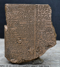 Load image into Gallery viewer, History EPIC OF GILGAMESH Pre-Biblical Deluge flood Story museum replica cuneiform tablet Sculpture 6" www.Neo-Mfg.com home decor