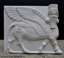 Load image into Gallery viewer, Historical Assyrian Lamassu winged Bull wall Sculpture www.Neo-Mfg.com 10" Mesopotamia d17