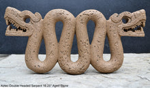 Load image into Gallery viewer, History Aztec Double Headed Serpent Maya Artifact Carved Sculpture Statue 16.25" www.Neo-Mfg.com