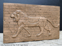 Load image into Gallery viewer, Assyrian Babylonian Lion Processional Way wall plaque art Sculpture 15.25" www.Neo-Mfg.com