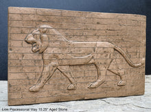 Load image into Gallery viewer, Assyrian Babylonian Lion Processional Way wall plaque art Sculpture 15.25" www.Neo-Mfg.com