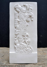 Load image into Gallery viewer, Aztec Mayan Temple foliated cross Center left K'inich Kan Bahlam II carving wall plaque www.Neo-Mfg.com home garden decor art 9" j14