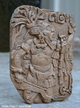 Load image into Gallery viewer, Aztec Maya Mesoamerica Priest plaque wall Sculpture relief www.Neo-Mfg.com 7" k24
