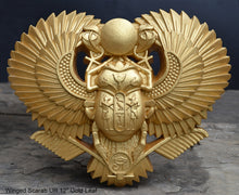 Load image into Gallery viewer, History Egyptian Scarab Ur Pediment hieroglyph Sculptural wall relief www.Neo-Mfg.com 12"