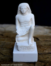 Load image into Gallery viewer, Egyptian Scribe Nakhtsebek seated sitting statue Sculpture 3.34" www.Neo-Mfg.com museum reproduction