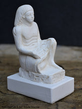 Load image into Gallery viewer, Egyptian Scribe Nakhtsebek seated sitting statue Sculpture 3.34" www.Neo-Mfg.com museum reproduction