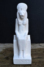 Load image into Gallery viewer, History Egyptian Goddess Sekhmet seated Sculpture Statue 7.5" www.Neo-Mfg.com Museum Replica