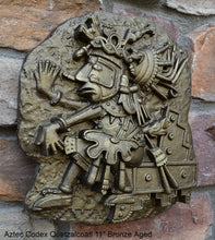Load image into Gallery viewer, History Aztec Maya Artifact Carved Quetzalcoatl Sculpture Statue 11" Tall www.Neo-Mfg.com Wall art Codex P1